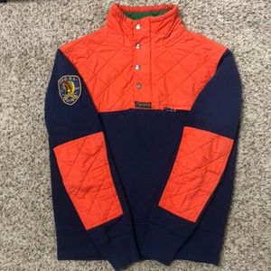 Polo Half-zip w/button Pullover